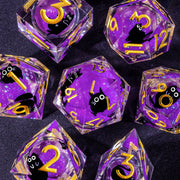 Dice DND Set, Resin Sharp Edge Polyhedral Liquid Dice, Gifts for DND Lovers - Handmade D&D Dice for Dungeon and Dragon Board Gam