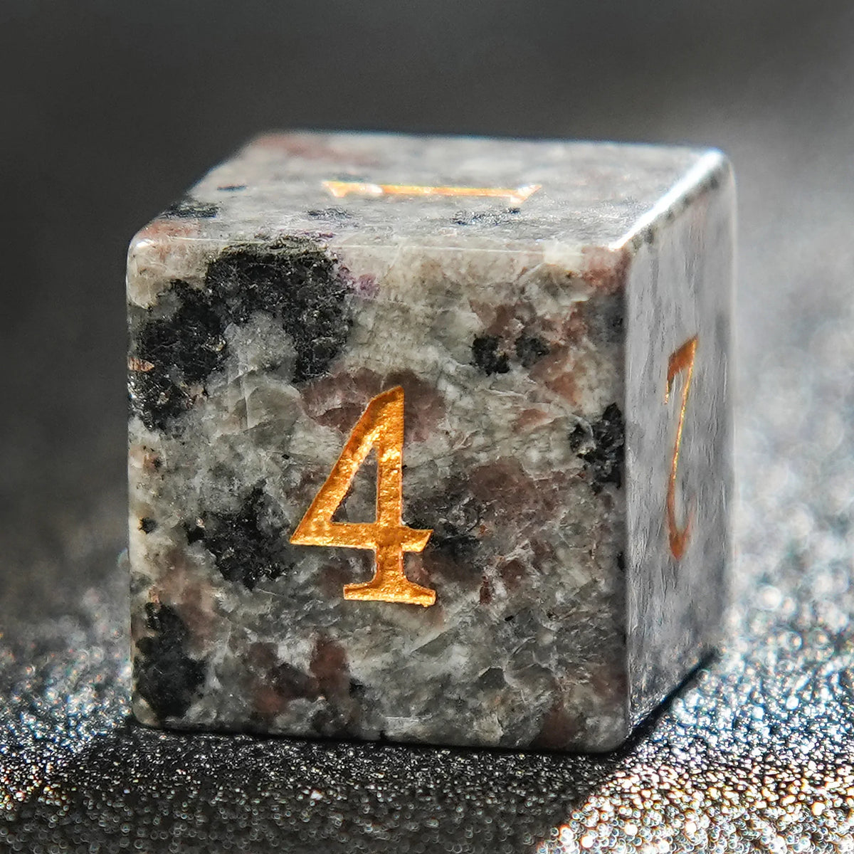 Flame Stone Gemstone Dice Set – Table-Ready Dice for Every Roll