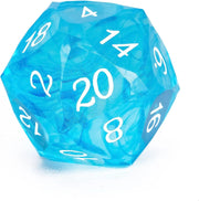 Multifaceted Purple Black 1PC 23mm D20 DND Dice Cut Sharp Edges and Glitter Inclusions 20 Sided Handcrafted Dungeons and Dragons