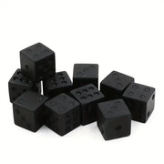 10PCS/SET Non-printed dot black dice for board games and party games Christmas, Halloween, Thanksgiving gifts, game gifts