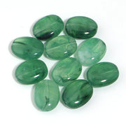 20pcs Flat Oval Acrylic Beads Double Color Imitation Jade Stone Loose Beads For Jewelry Making Bracelet Necklace DIY Accessories