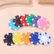10 Pcs ABS Plastic   Casino Texas Hold'em  Metal Coins 11.5g   Game Chip Set Accessories