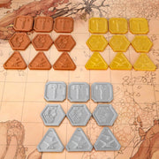 RPG Dwarven Tokens Set for TTRPG - Forged Miniature Treasure for Fantasy Board Games, Collectible Props & Gift for RPG Fans