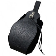 Genuine Leather DND Dice Bag Tray - Cute Drawstring Pouch RPG D&D Roleplaying Coin Purse Gift Ideas STZ04