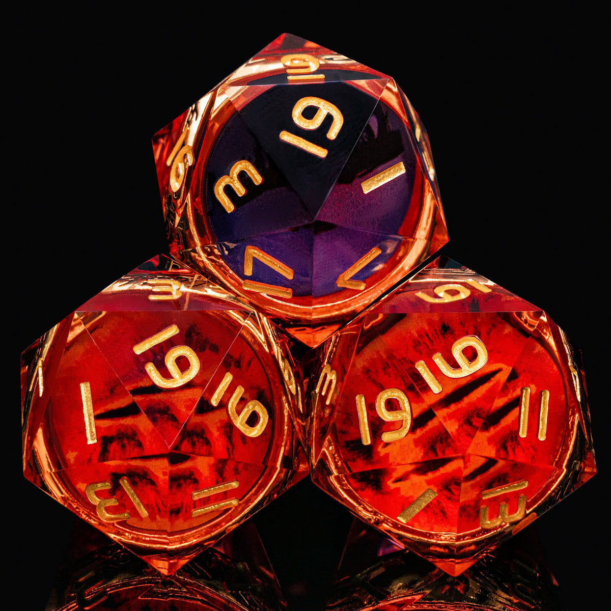 Sharp Edge Resin Polyhedral RPG Dice Set - 7 Piece