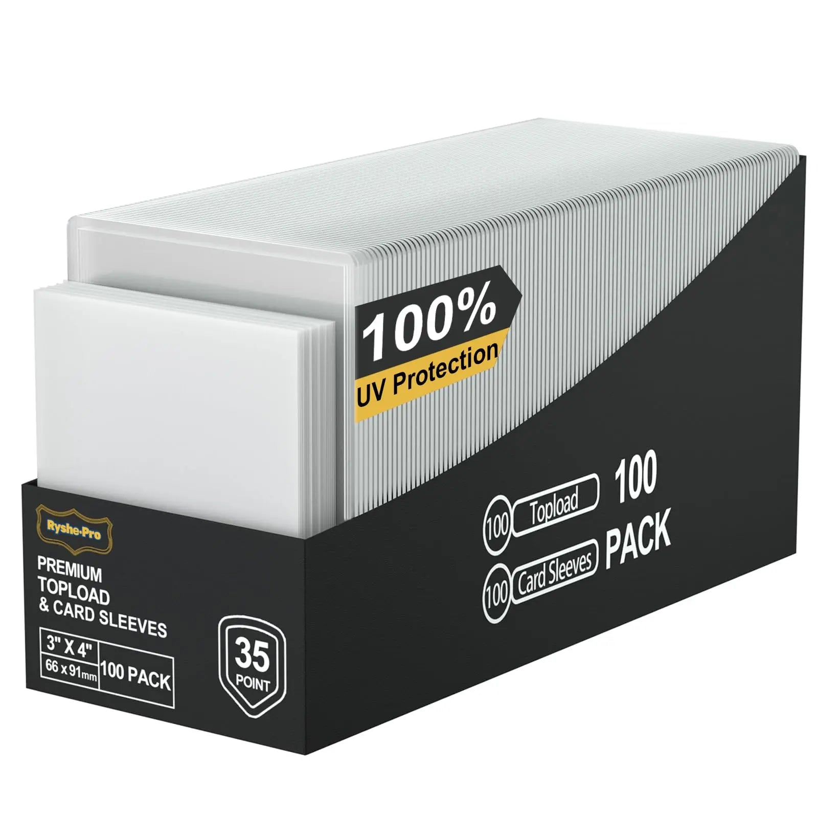 Clear Rigid Card Toploaders - Design 6