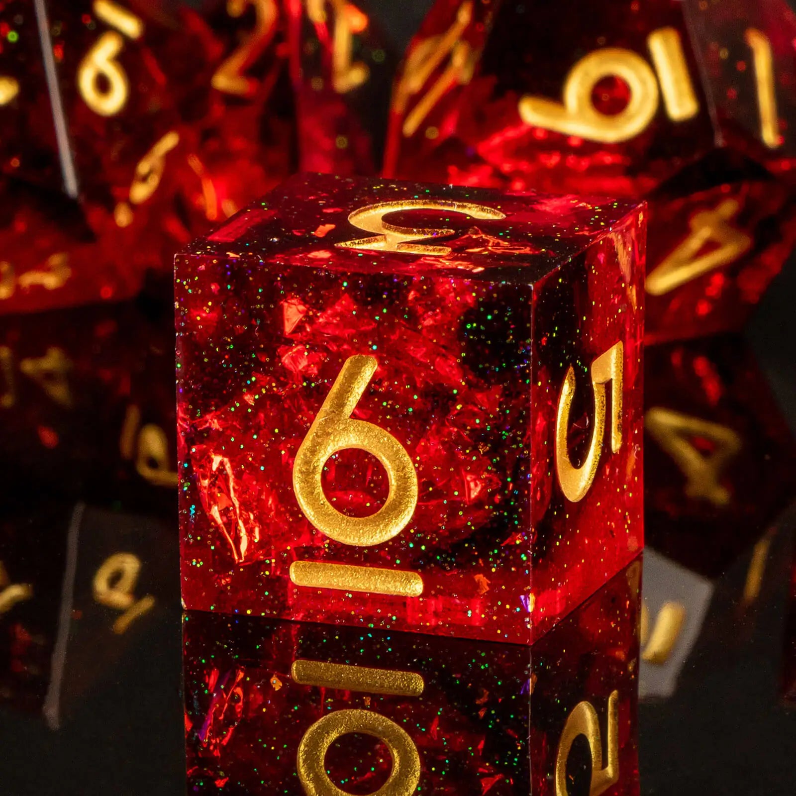 Sharp Edge Resin Polyhedral RPG Dice Set - Design 5