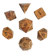 DND Wooden Dice for Board Games, Role-Playing Dice for Dungeons & Dragons D&D Dices Wood Cubes Polyhedral RPG Dices Set D6 D20