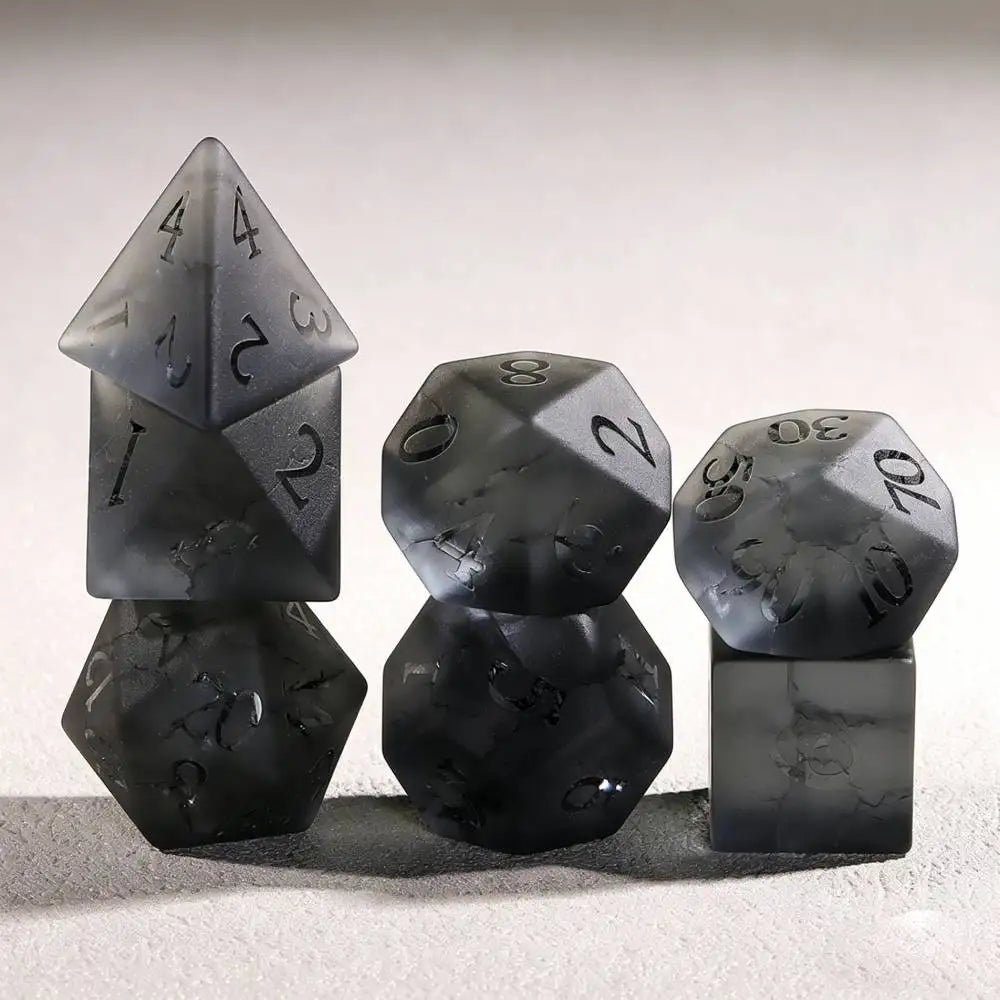 Frosted Gemstone Dice Set – 2 Colours to Choose From