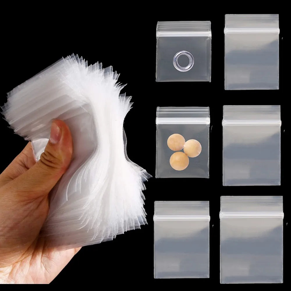 Clear Zip Component Bags - 50 Pack