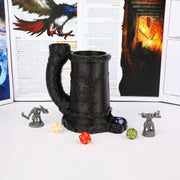 Mug Dice Tower - Druid Wolf Emblem Cup Dice Tower, Accessory for Tabletop RPG, Available in 3 Colors