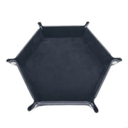 Portable Dices Rolling Tray Folding Hexagon Dices Holder Dices Storage Box