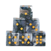 6-Sided Digital Game Dice 16mm Natural Stone D6 Gem Dice Set Healing Crystal Quartz for DND RPG Table Board Game or TeachingMath