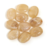 20pcs Flat Oval Acrylic Beads Double Color Imitation Jade Stone Loose Beads For Jewelry Making Bracelet Necklace DIY Accessories