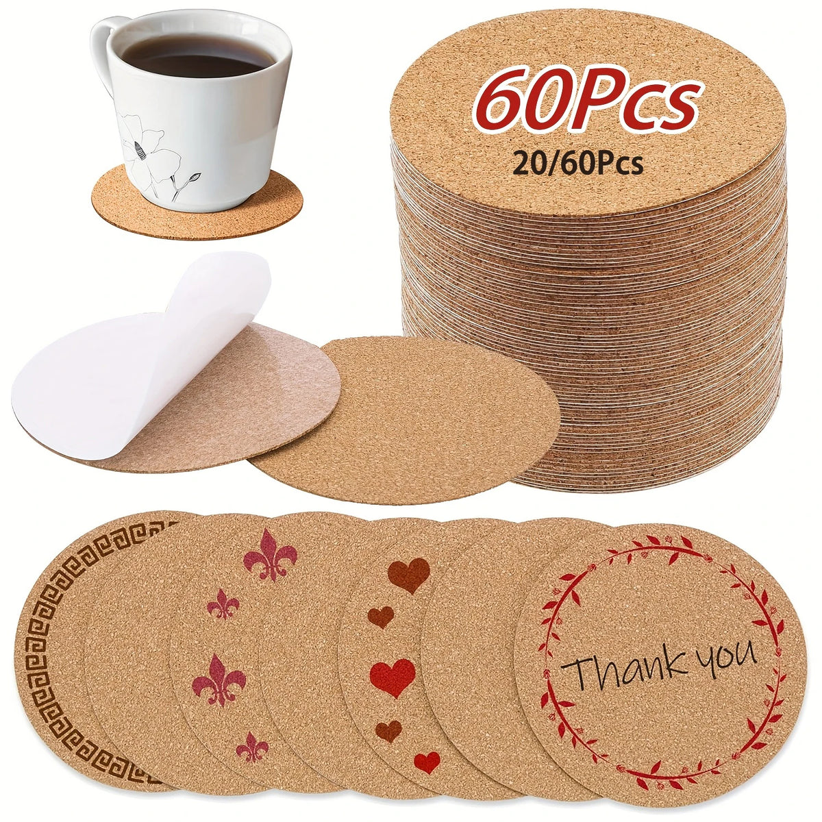 Cork Token Mat Sheets