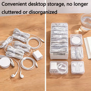 5/8Pcs Clear Card Storage Box With Dustproof Lid Desktop Organizer For Photo Cards Coins Small Accessories