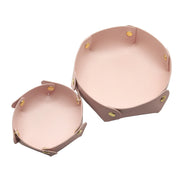 1pc Leather Dice Storage Tray Desktop Organizer For Key Jewelry Cosmetic Storage Box Folding Organizer Home Decor