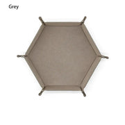 Portable Folding Dice Rolling Tray Set For Rpg Dnd Table Games Pu Leather Velvet Holder Storage Box  Hexagon Coin Square Tray