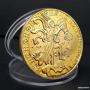 12 Creative Twelve Constellations Gold Plated encrusted Collectible Coins Abstract Art Zodiac Coin Set Crafts Gifts