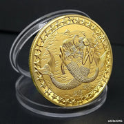 12 Creative Twelve Constellations Gold Plated encrusted Collectible Coins Abstract Art Zodiac Coin Set Crafts Gifts