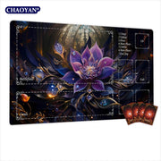 Polluted Purple Lotus Magic Card Battle Mat TCG Playmat Anti-slip Base 35X60CM Gathering Gaming Mats Board Game Mat for TCG