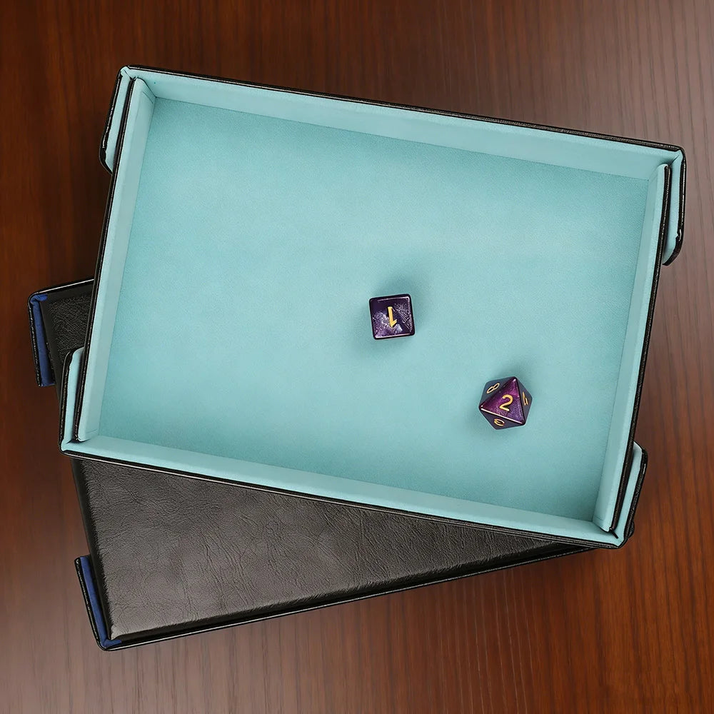 Fold-Flat PU Dice Tray & Storage - Design 4
