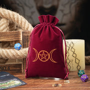 1pc Velvet 14x22cm Large Size Moon Phase Tarots Cards Storage Bag Jewelry Pouch Travel Cosmetic Gift Bag Hand bag Coin Dice bag