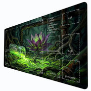 Polluted Purple Lotus Magic Card Battle Mat TCG Playmat Anti-slip Base 35X60CM Gathering Gaming Mats Board Game Mat for TCG