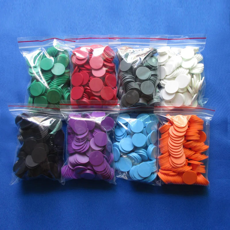 Plastic Game Tokens - 100 Pack - Design 2