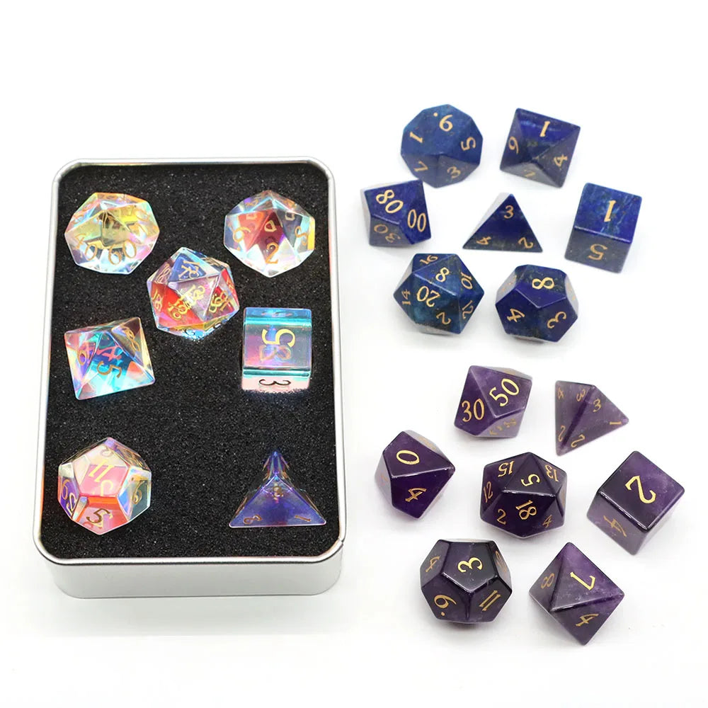 Crystal RPG Dice Set - 7 Piece - Design 4