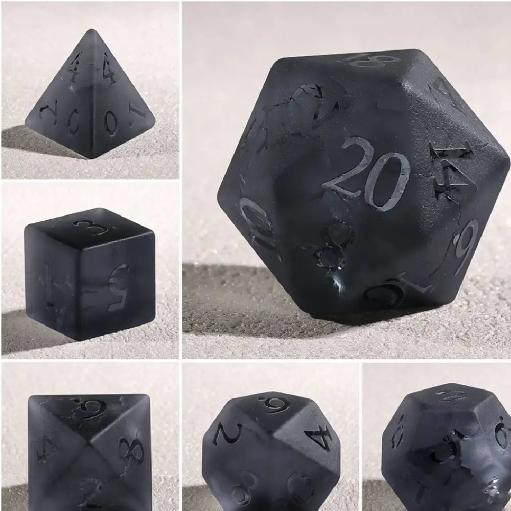 Frosted Gemstone Dice Set – 2 Colours to Choose From