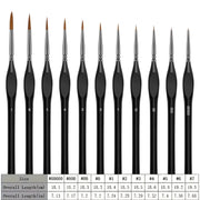 3/6/11/14pcs Micro Detail Miniature Paint Brush Kit for DND Warhammer 40K Scale Model Enamel Fantasy Figurines Paint by Numbers