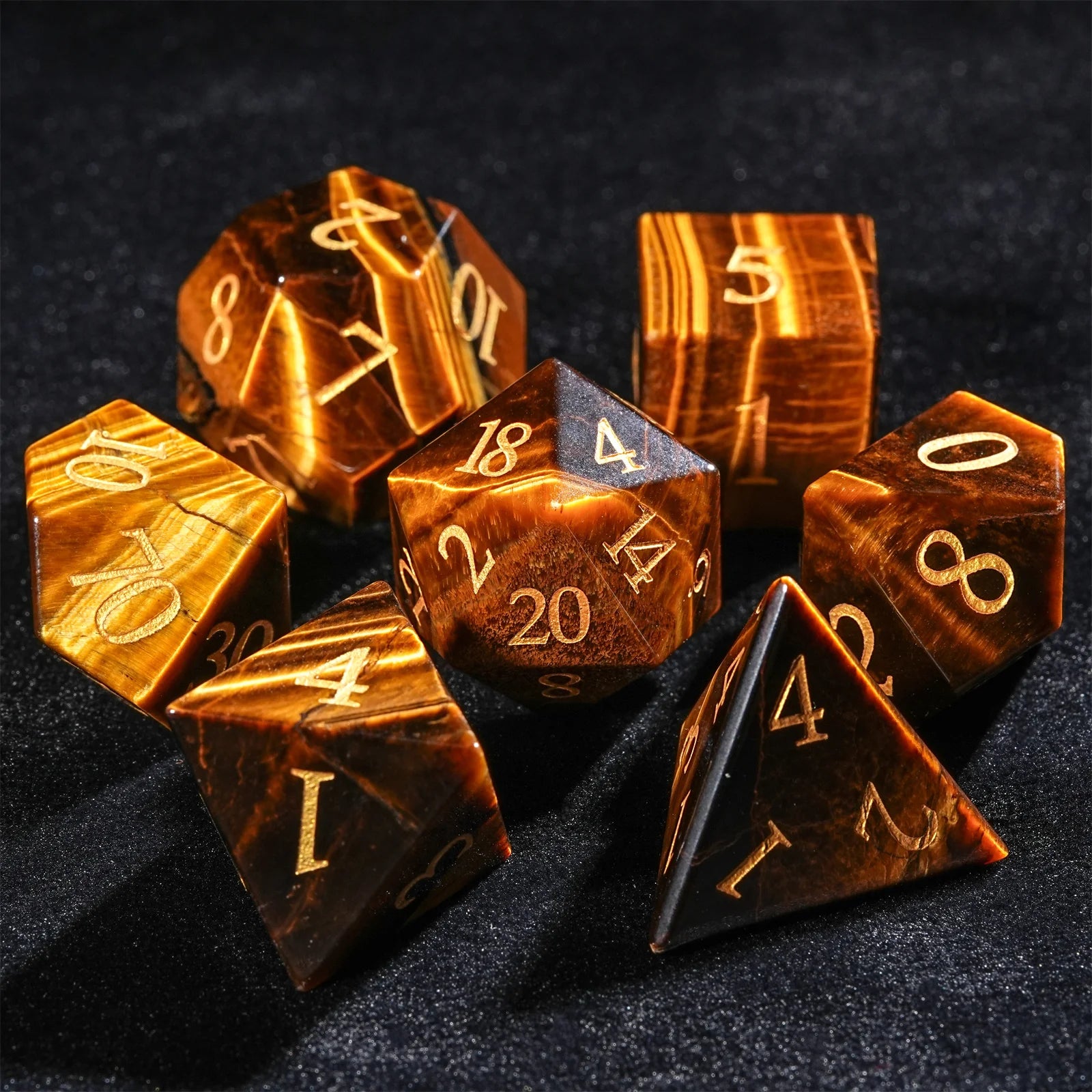 Tiger Eye RPG Dice Set - 7 Piece