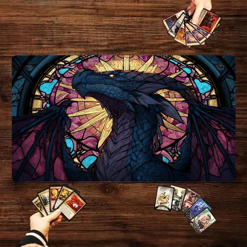 Gorgeous Giant Dragon Magic Card Battle Mat TCG Playmat Anti-slip Base 35X60CM Gathering Gaming Mats Board Game Mat for TCG