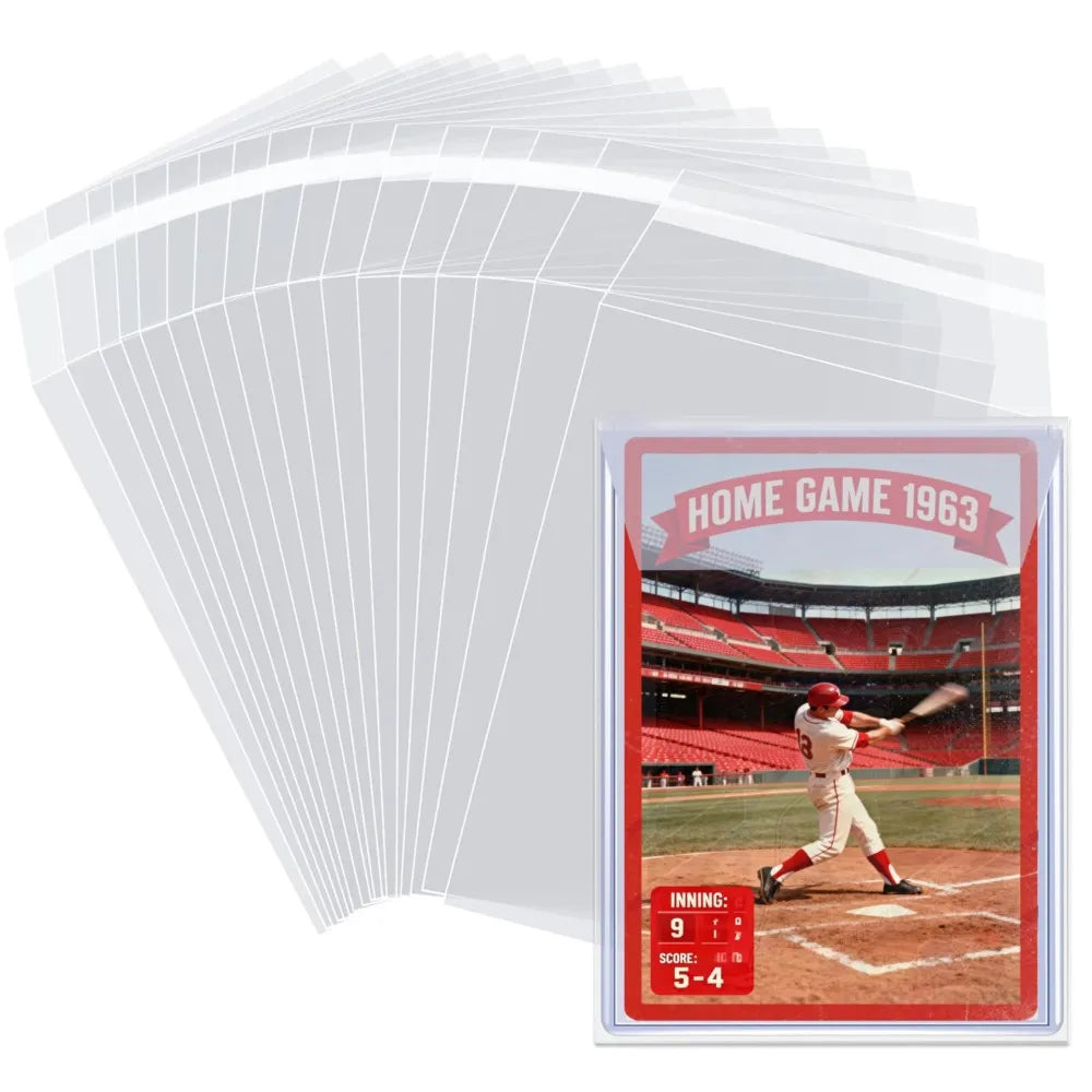 Clear Rigid Card Toploaders - 100 Pack - Design 2