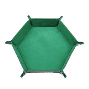 Portable Dices Rolling Tray Folding Hexagon Dices Holder Dices Storage Box