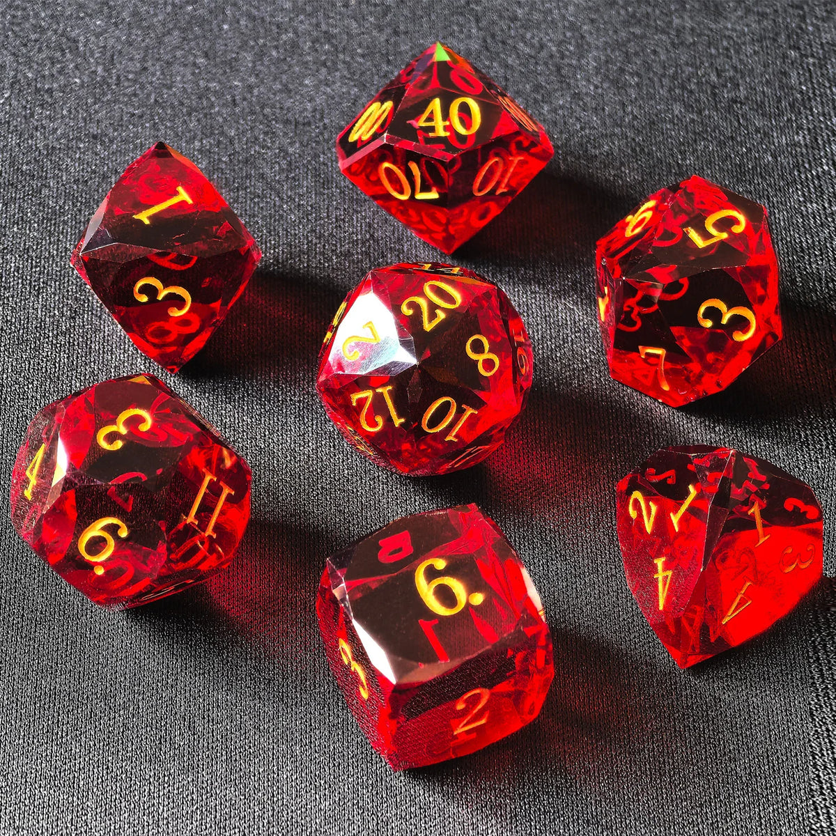 Crystal RPG Dice Set - 7 Piece - Design 5