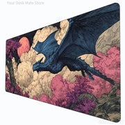 Retro Fantasy Dragon MTG Playmat Magic Card Battle Mat Non-Slip Durable 35X60CM Commander playmat Board Game Mat for TCG