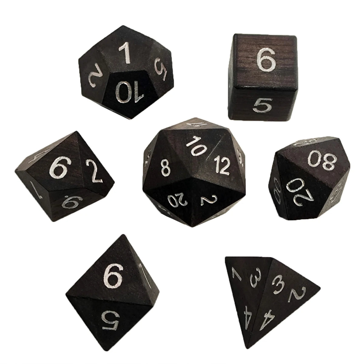 Wooden Dice Set – 12 Colours to Choose From