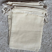 50/100 Pcs/Lot 100% Cotton Drawstring Storage Bags for Gift Package Christmas Party Wedding Craft Packing Plain Pouches