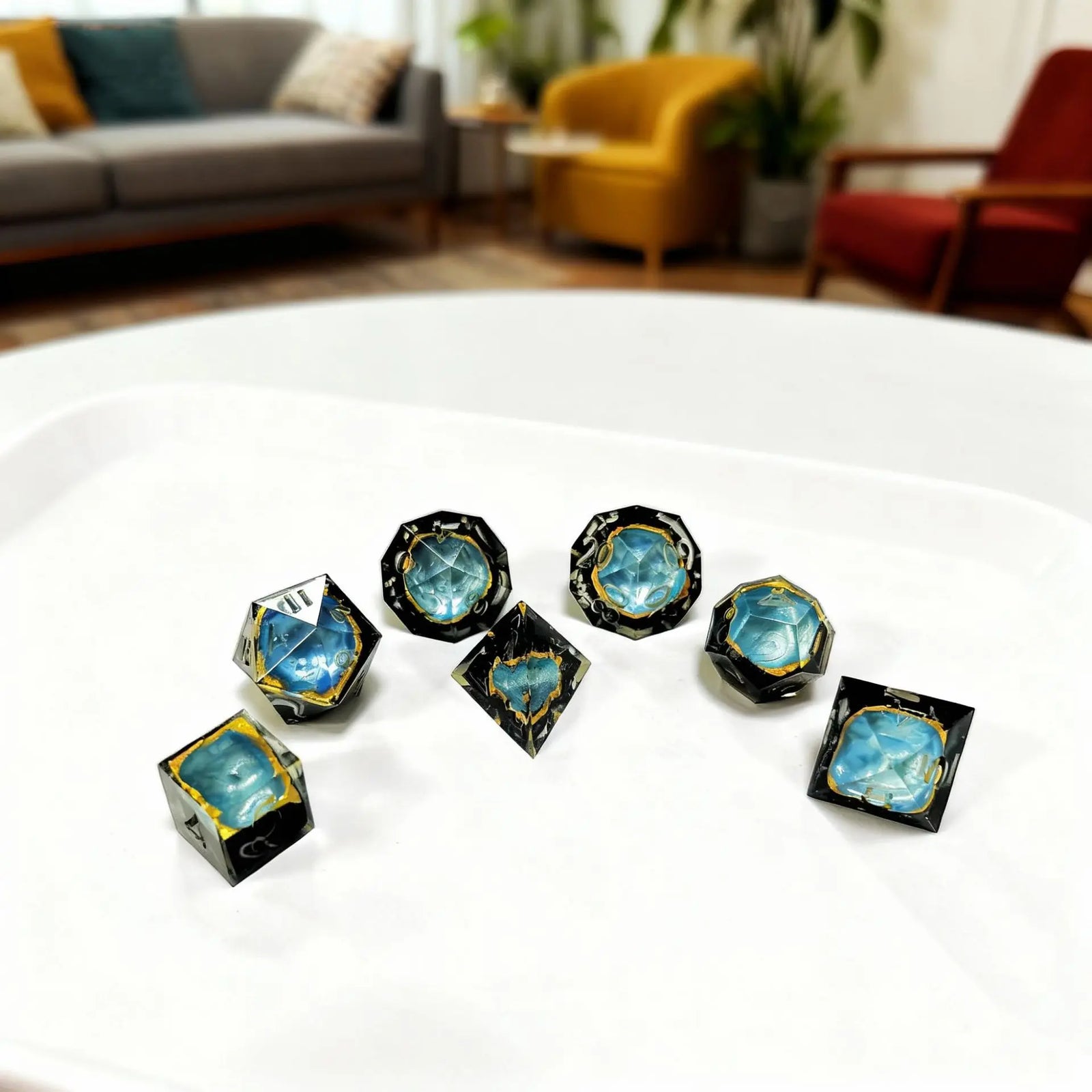 Sharp Edge Resin Polyhedral RPG Dice Set - Design 11