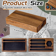 Wooden Dice Tray Wood Storage Box for Resin Dice Tray with Phone Stand Magnetic Dice Storage Box Case for DND RPG COC Player