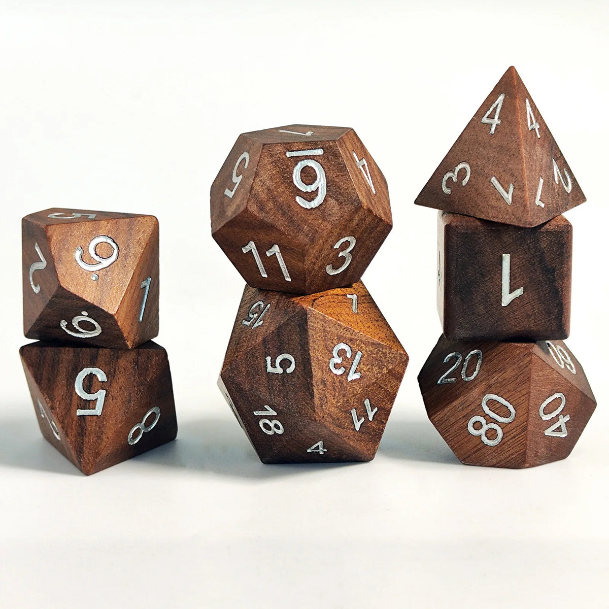Wooden Dice Set – 12 Colours to Choose From