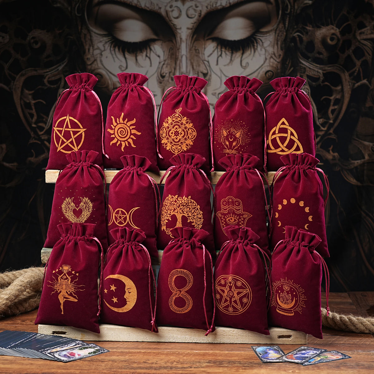 Velvet Tarot & Dice Storage Bag – 16 Colours to Choose From