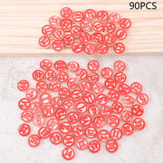 High-grade Wooden 90pcs Replacement Plates for Bingo Lotto Game - Fantastic Gaming Token for Families and Friends