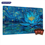 Polluted Purple Lotus Magic Card Battle Mat TCG Playmat Anti-slip Base 35X60CM Gathering Gaming Mats Board Game Mat for TCG