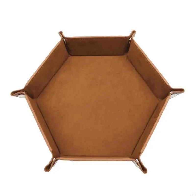 Portable Dices Rolling Tray Folding Hexagon Dices Holder Dices Storage Box