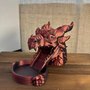 Dragon's Breath Dice Tower, Dark Fantasy Medieval Style, Tabletop TTRPG Accessory, Wargaming Dice Roller, Board Game Gadget