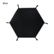 Portable Folding Dice Rolling Tray Set For Rpg Dnd Table Games Pu Leather Velvet Holder Storage Box  Hexagon Coin Square Tray