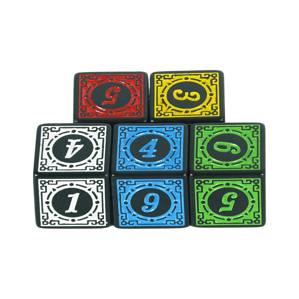 Resin D6 Dice Set - 10 Piece - Design 3